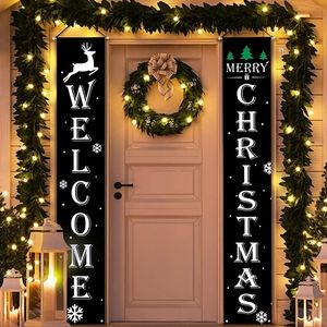 2pc Welcome Christmas banners